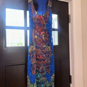 ALLOY Blue Backless Dress